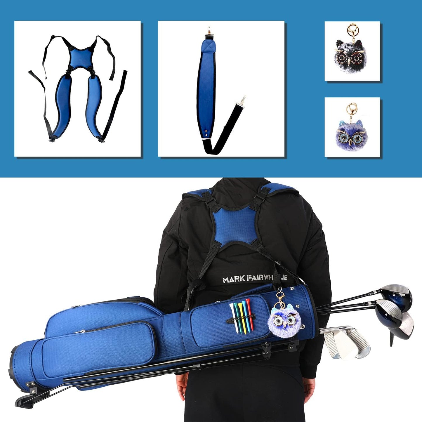 Golf Bag with Stand, Golf Carry Bag with Travel Shoulder, Lightweight Golf Bag for Men Women，Golf Stand Bag