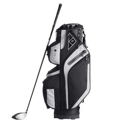 Golf Equipment Bag, 14 Compartment Organizer Top, 36” with 13 Storage Spaces, Robust Golf Gear Bag with Handles, Dust Shield, Removable Straps for Both Genders, Black Mixed Shades