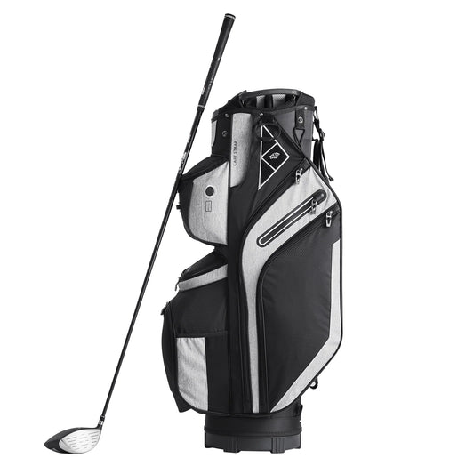 Golf Equipment Bag, 14 Compartment Organizer Top, 36” with 13 Storage Spaces, Robust Golf Gear Bag with Handles, Dust Shield, Removable Straps for Both Genders, Black Mixed Shades