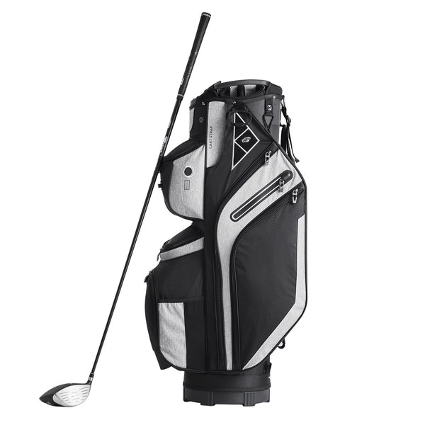 Golf Equipment Bag, 14 Compartment Organizer Top, 36” with 13 Storage Spaces, Robust Golf Gear Bag with Handles, Dust Shield, Removable Straps for Both Genders, Black Mixed Shades