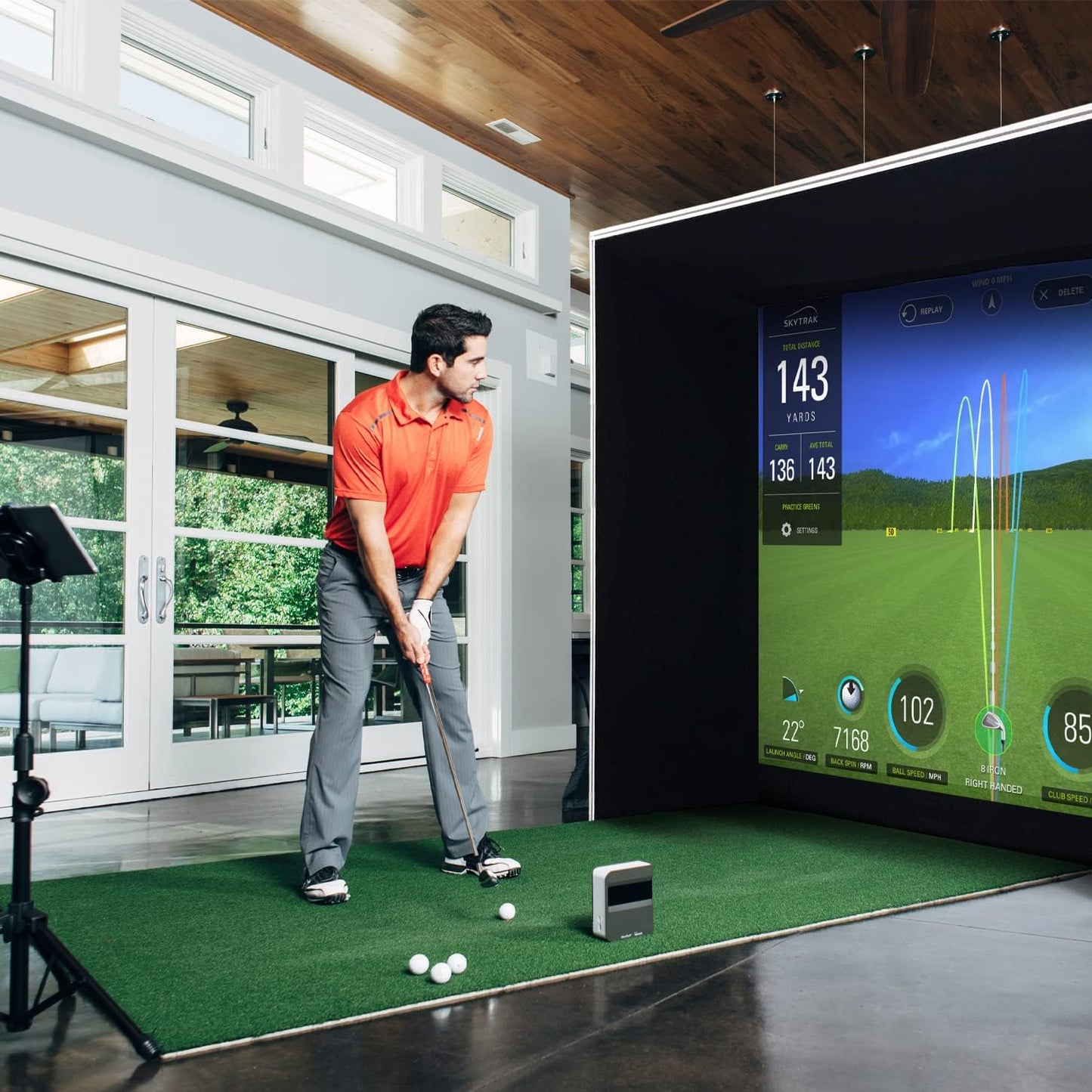Golf Launch Monitor and Golf Simulator with Metal Protective Case