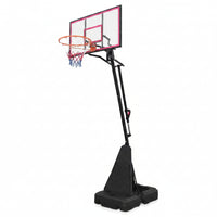 8 Ft. to 10 Ft. Black Metal Portable Basketball Hoop Height Adjustment with LED Lights