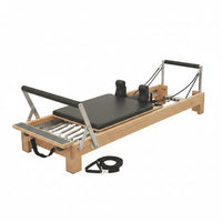 Pilates Reformer Machine Built for Home and Studio, 92 Inch Wooden Frame, Adjustable Springs, Jump Board