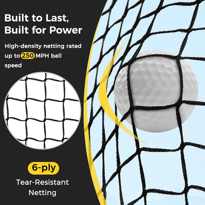 Golf Net, 11X8Ft Golf Simulators Hitting Net with High-Density Impact Screen and Target Cloth, Heavy Duty Practice Cage for Swing Driving, Home Backyard Garage Indoor Outdoor Use
