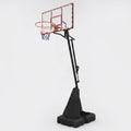 Portable Basketball Hoop Designed for Night Games, LED Lighting, 8-10 Ft Adjustable, Black Metal Frame