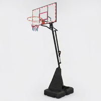 8 Ft. to 10 Ft. Black Metal Portable Basketball Hoop Height Adjustment with LED Lights — Studio Shot
