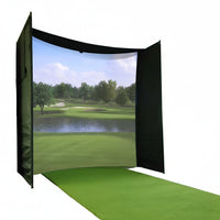 Golf Simulator Impact Screen Kit Built for DIY Setup, Durable Fabric Construction, Velcro Assembly, 9.8ft Frame