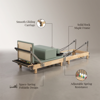 Foldable Pilates Reformer Pilates Machine Reformer Folding Pilates Reformer — infographic