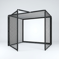 Golf Simulator Enclosure Built for Home Practice, 10x8ft HD Impact Screen, Foam Padding, Complete Net Cage
