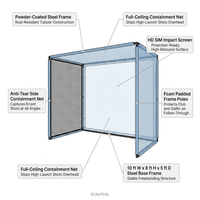 Golf Simulator Enclosure, 10X8Ft Golf Hitting Net Cage with HD Impact Screen & Foam Padding, Indoor Golf Practice Net for Home Garage — How It Works