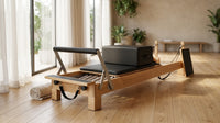 Pilates Reformer,  92" Wooden Pilates Reformer Machine with Springs, Pilates Machines for Home Use and Studio, Pilates Equipment with Sitting Box, Jump Board and Accessories — Lifestyle