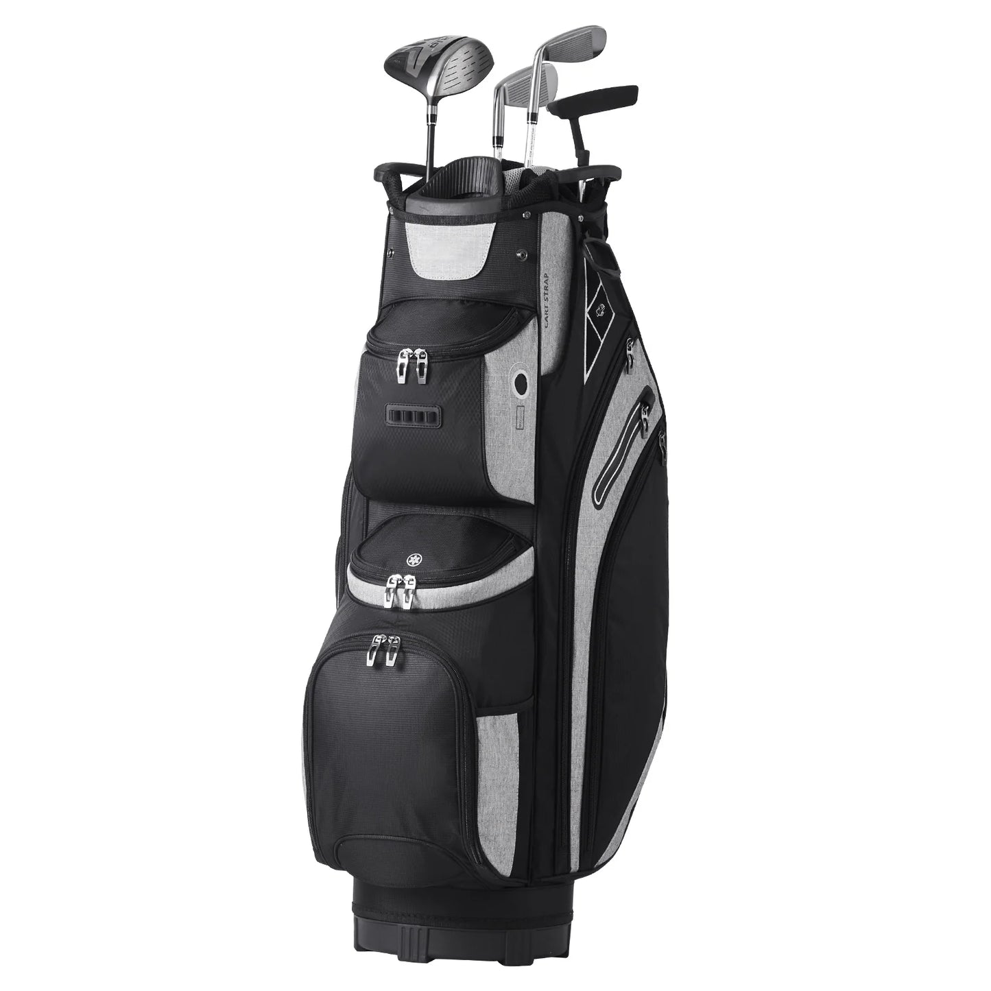 Golf Equipment Bag, 14 Compartment Organizer Top, 36” with 13 Storage Spaces, Robust Golf Gear Bag with Handles, Dust Shield, Removable Straps for Both Genders, Black Mixed Shades