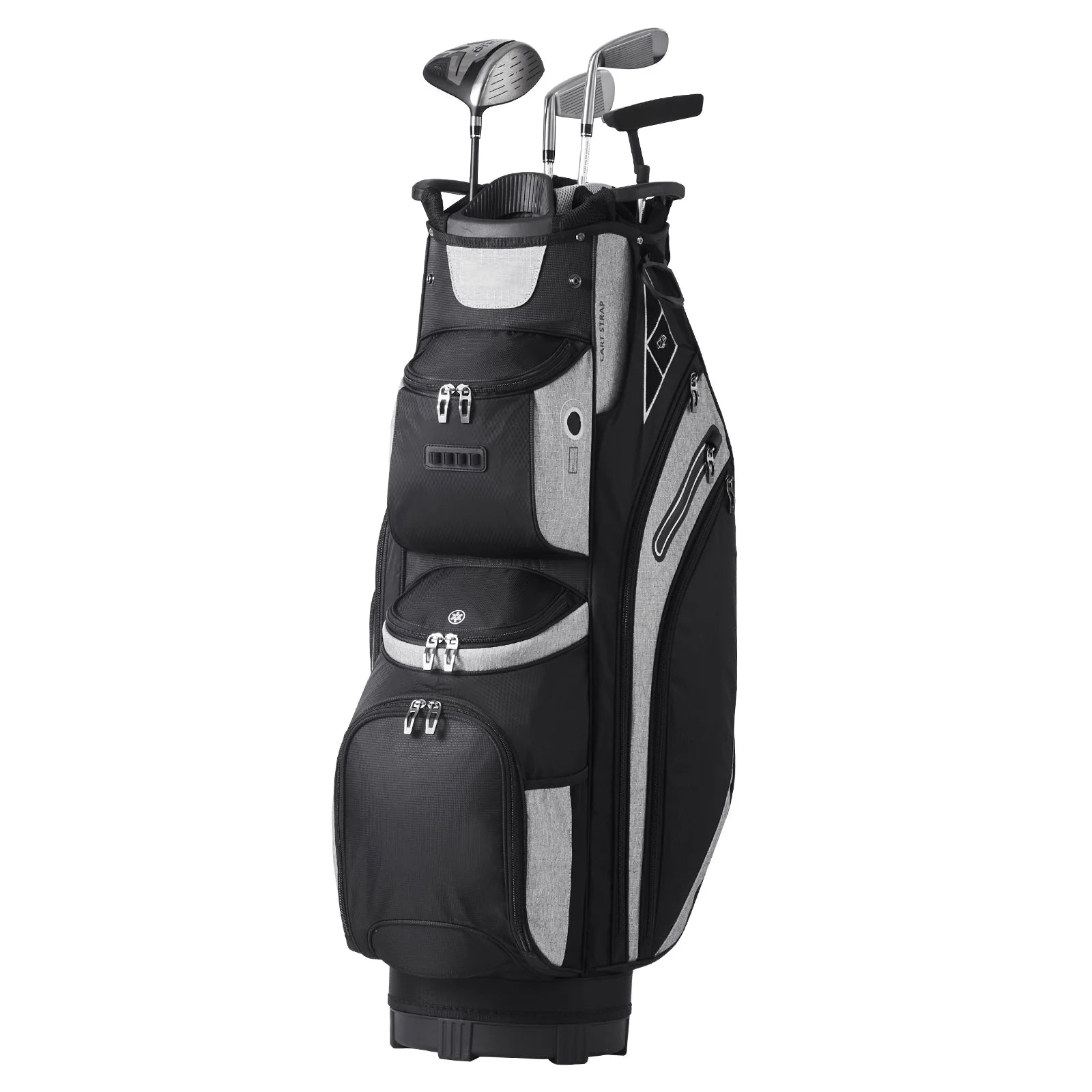 Golf Equipment Bag, 14 Compartment Organizer Top, 36” with 13 Storage Spaces, Robust Golf Gear Bag with Handles, Dust Shield, Removable Straps for Both Genders, Black Mixed Shades