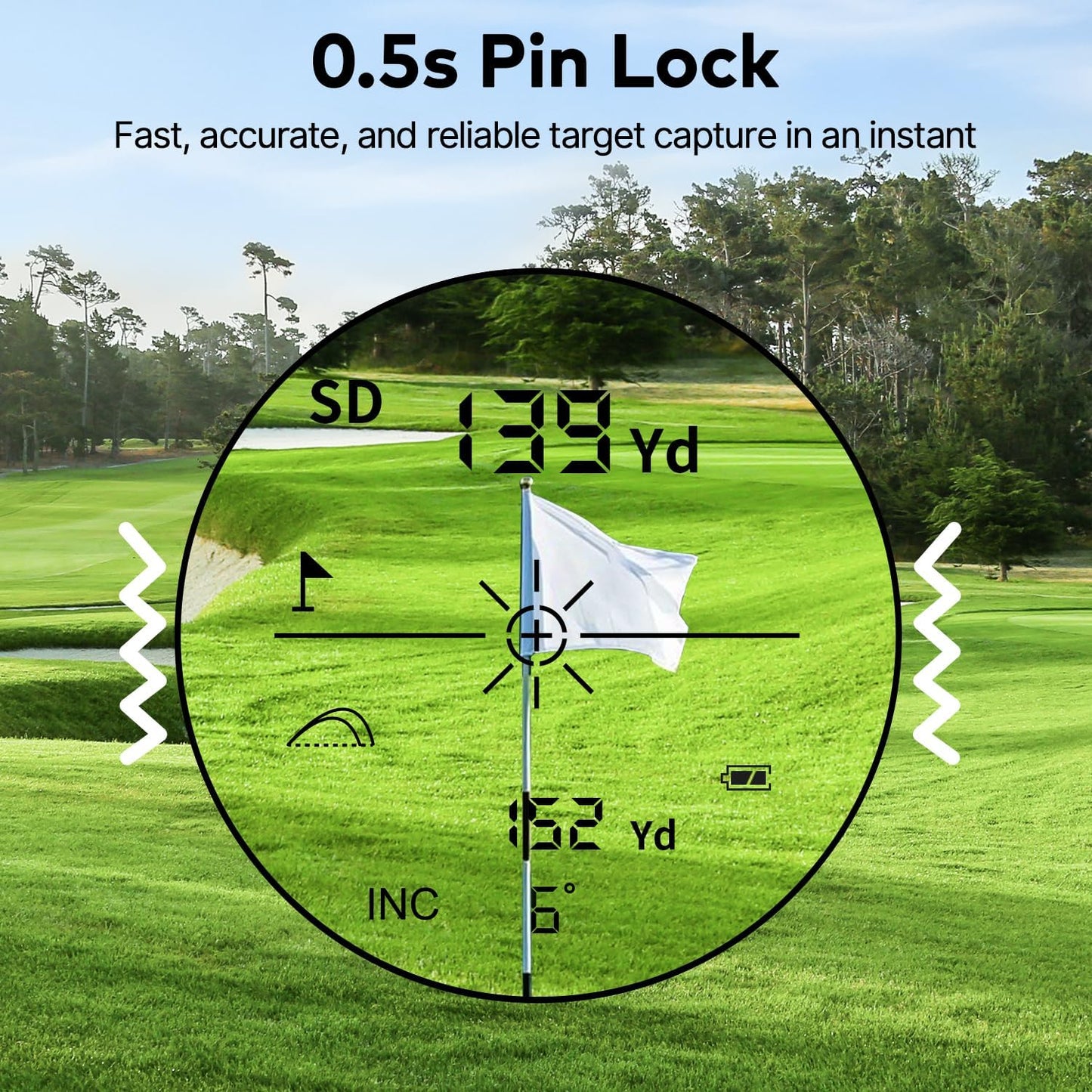Golf Range Finder with Slope, 1200 Yards Rechargeable Range Finder Golf, 7X Magnification, Flag Lock Vibration, Magnetic Mount,±1 Yard Accuracy, Waterproof, Ideal for Golfing & Hunting