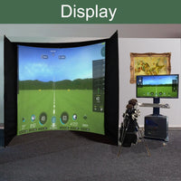 DIY Golf Simulator Impact Screen Frame Enclosure Kit Set, Use with Simulators, Durable Fabric with Velcro, Reinforced Black Border, 9.8'X9.8'X4.9'