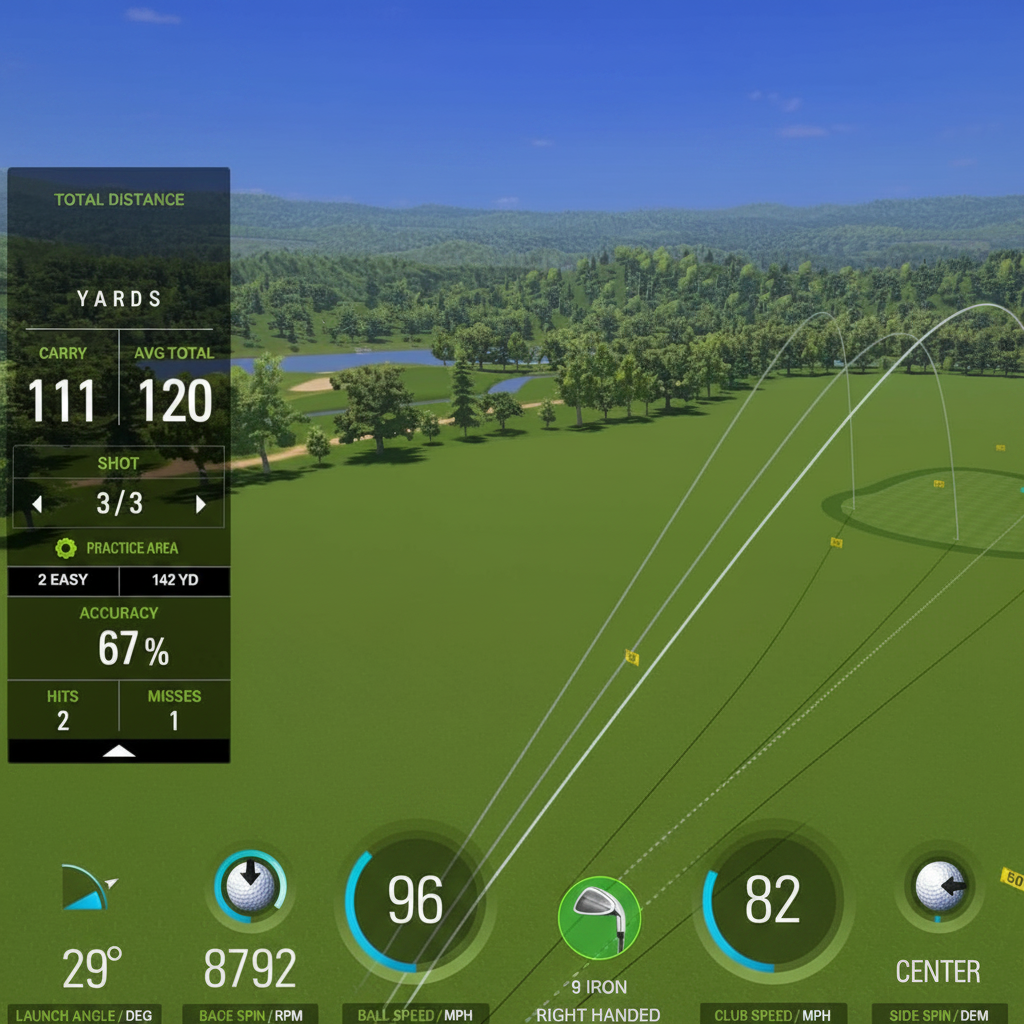 Golf Launch Monitor and Golf Simulator with Metal Protective Case