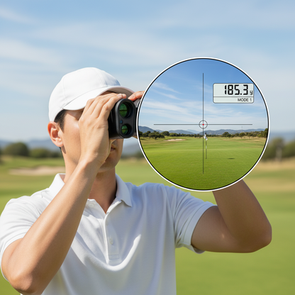 1200 Yards Range Finder Golf, 5X Magnification Golf Rangefinder with Slope, Laser Range Finder with Flag Lock, 1 Yard Accuracy, Ideal Golf Accessories for Golfers & Hunting