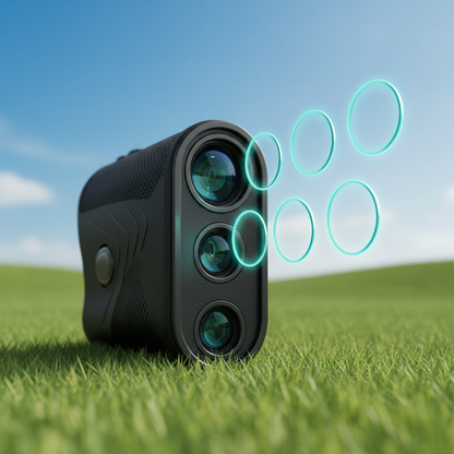 1200 Yards Range Finder Golf, 5X Magnification Golf Rangefinder with Slope, Laser Range Finder with Flag Lock, 1 Yard Accuracy, Ideal Golf Accessories for Golfers & Hunting