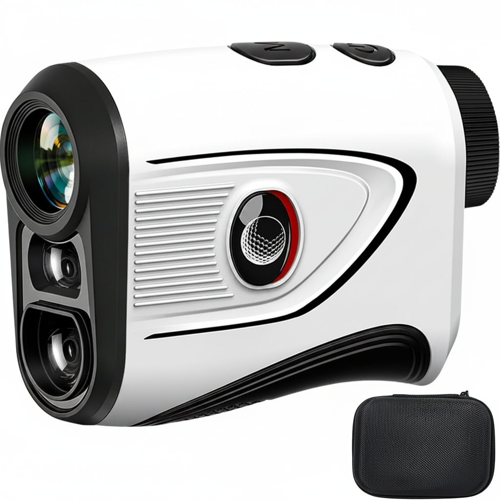 Golf Range Finder with Slope, 1200 Yards Rechargeable Range Finder Golf, 7X Magnification, Flag Lock Vibration, Magnetic Mount,±1 Yard Accuracy, Waterproof, Ideal for Golfing & Hunting